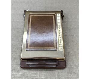 Vintage Bates Listfinder Model Cavalier - Burgundy Desktop Address/Phone List